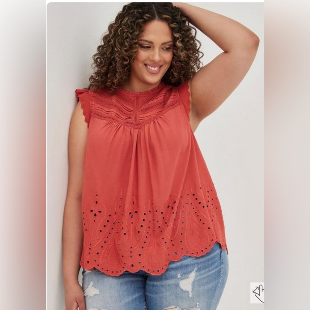 Torrid Pintuck Detail Top